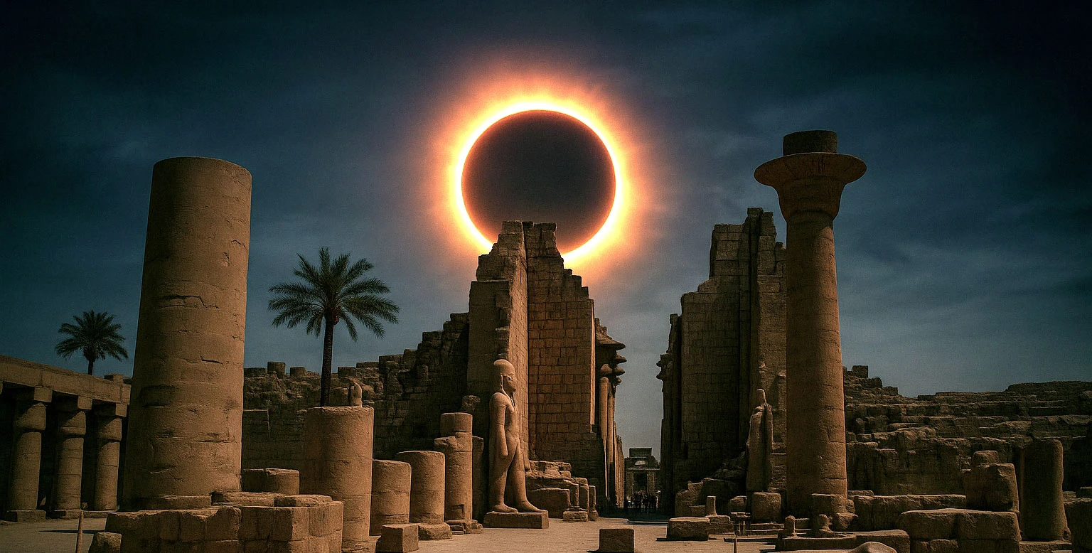 Tourists watching the 2027 total solar eclipse in Egypt’s White Desert